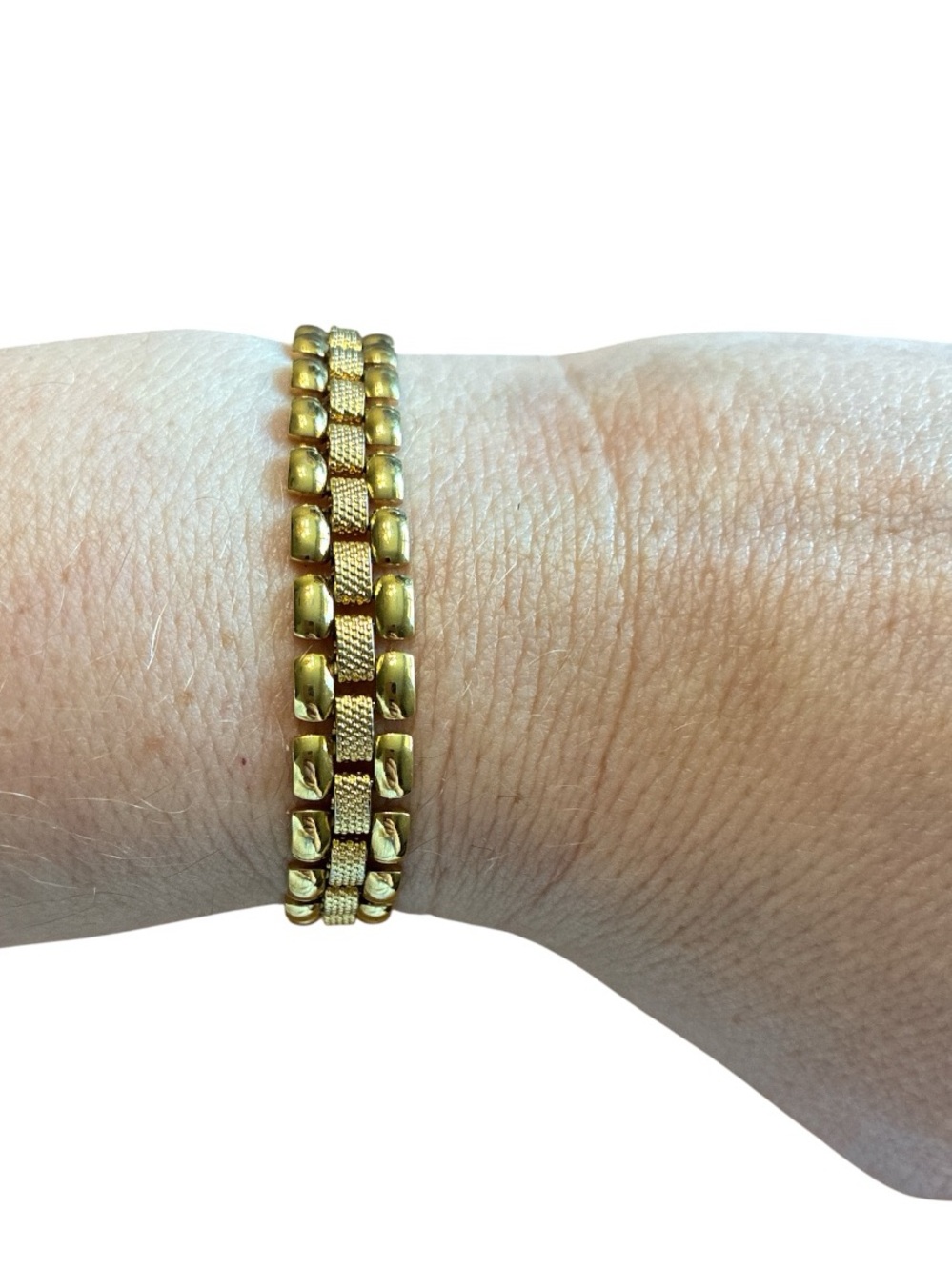 Monet Gold Tone Link Bracelet